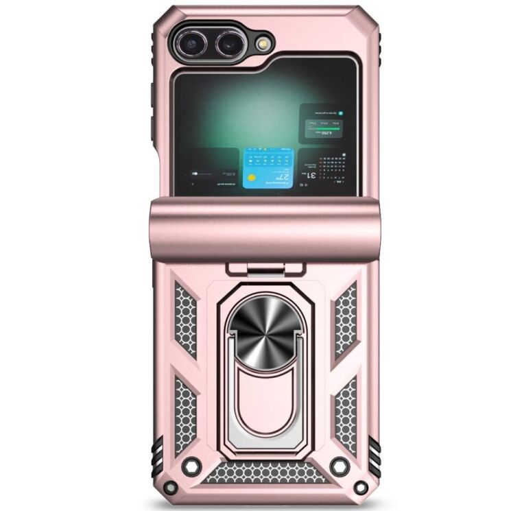 Защитный чехол Deexe Armor Case (FF) для Samsung Galaxy Flip 6 - Rose Gold: фото 2 из 9