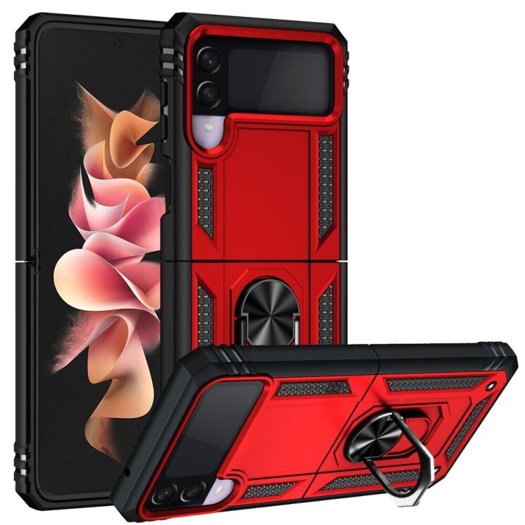 Защитный чехол Deexe Armor Case (FF) для Samsung Galaxy Flip 3 - Red: фото 1 из 9