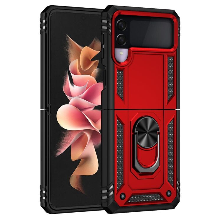 Защитный чехол Deexe Armor Case (FF) для Samsung Galaxy Flip 3 - Red: фото 2 из 9