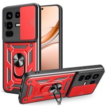 Захисний чохол Deexe Armor Shield для Infinix Note 50 Pro - Red: фото 1 з 10