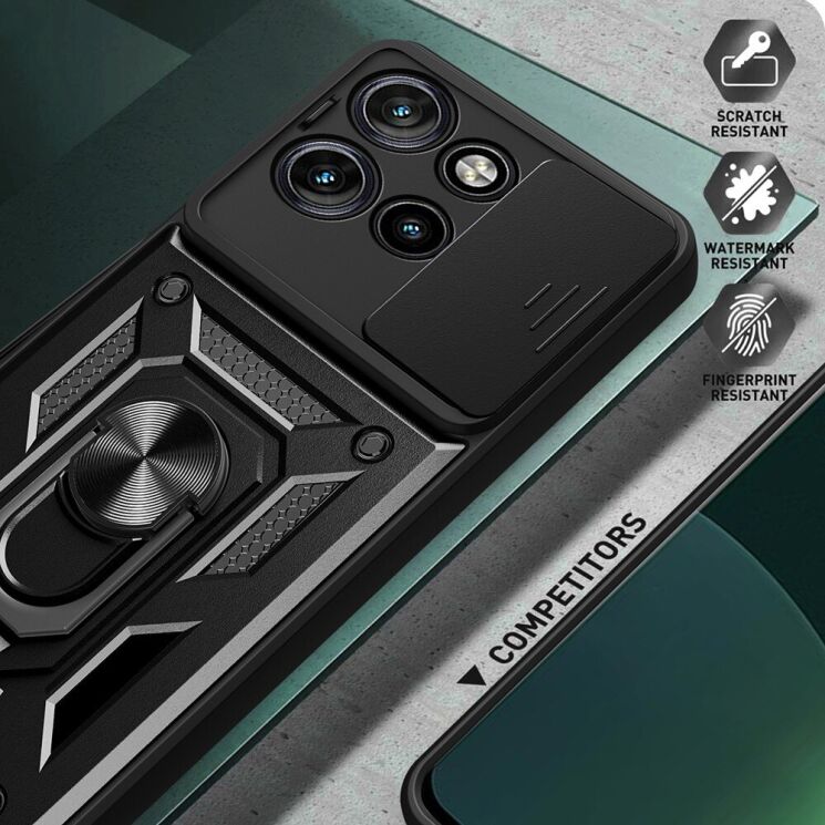 Защитный чехол Deexe Armor Shield для Motorola Edge 50 Neo - Black: фото 3 из 10