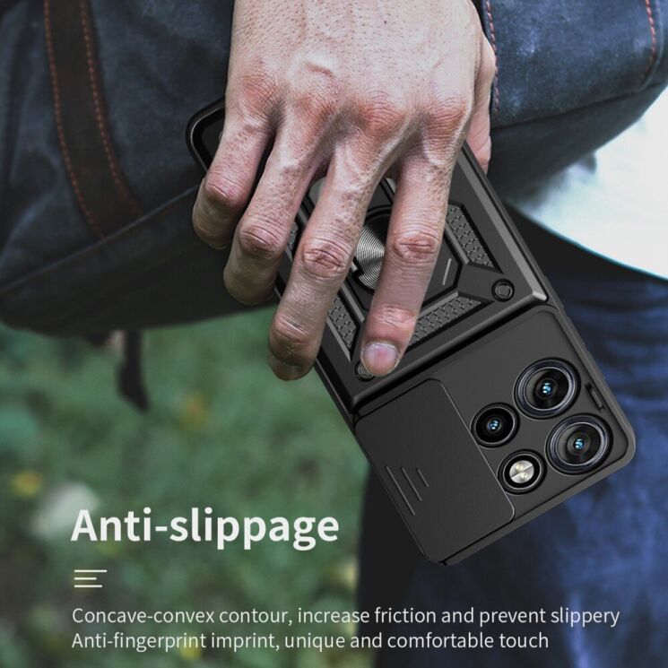 Защитный чехол Deexe Armor Shield для Motorola Edge 50 Neo - Black: фото 9 из 10