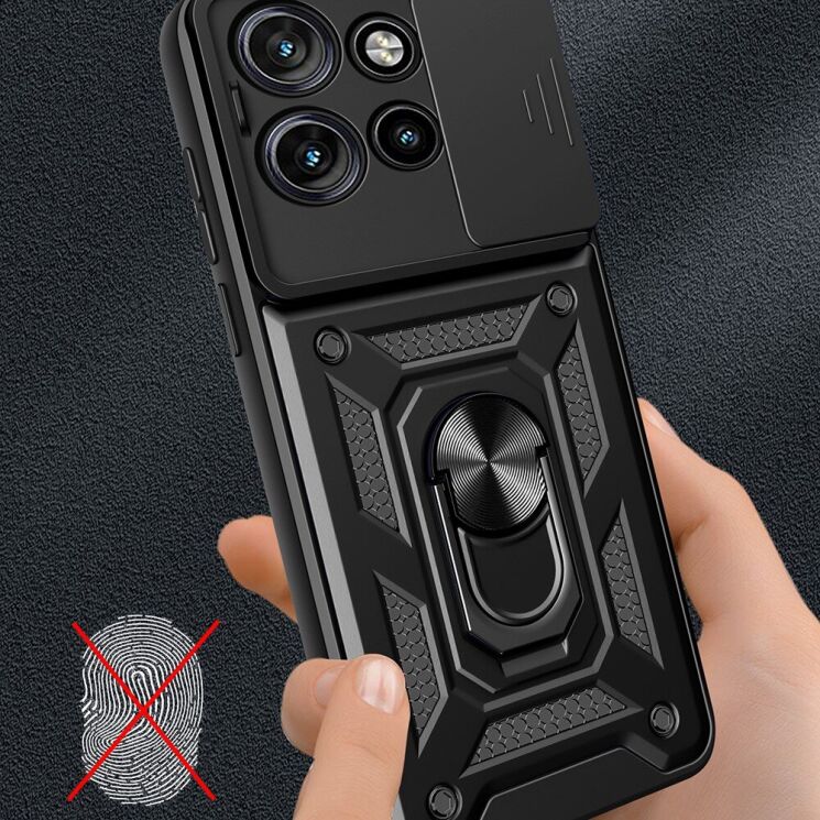 Защитный чехол Deexe Armor Shield для Motorola Edge 50 Neo - Black: фото 8 из 10