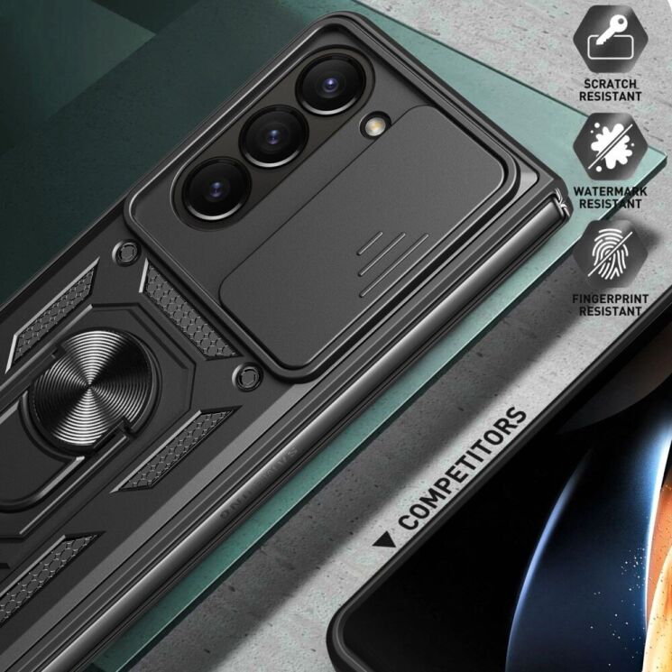Защитный чехол Deexe Armor Shield (FF) для Samsung Galaxy Fold 6 - Black: фото 6 из 10