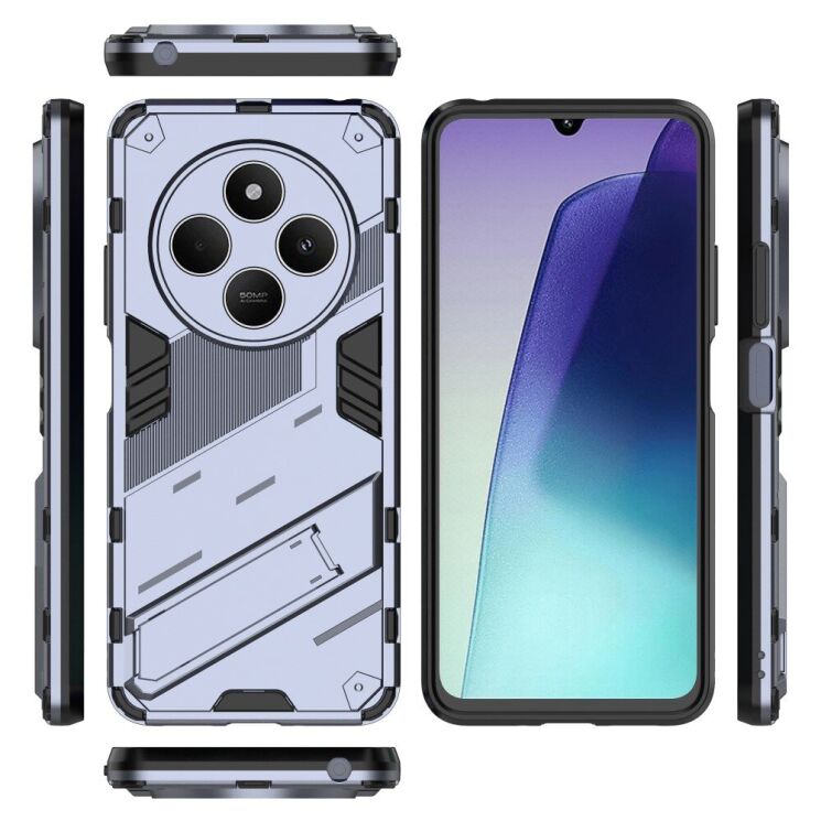 Защитный чехол Deexe Bibercas для Xiaomi Redmi 14C / Redmi A4 5G / Poco C75 - Dark Blue: фото 5 из 8