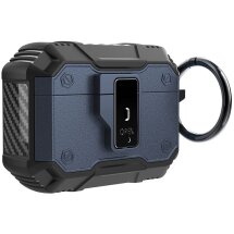 Защитный чехол Deexe Button Lock для AirPods Pro 3 - Blue: фото 1 из 8