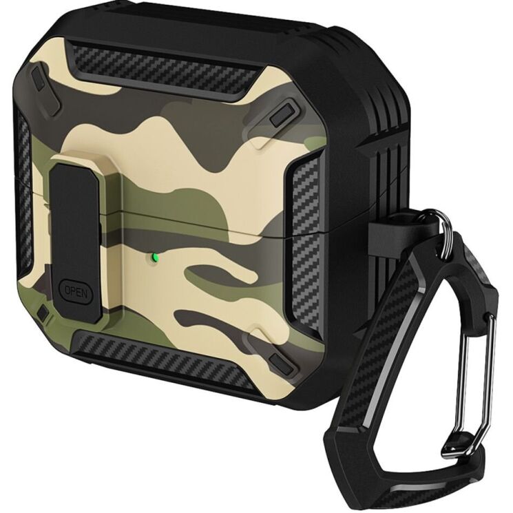Захисний чохол Deexe Camouflage Case для Samsung Galaxy Buds 3 / Buds 3 Pro - Green: фото 1 з 11