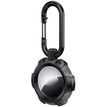 Захисний чохол Deexe Carbon Clip для Apple AirTags - Black: фото 1 з 5