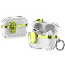 Захисний чохол Deexe Clear Luxe для Apple AirPods Pro 2 - Green: фото 1 з 8