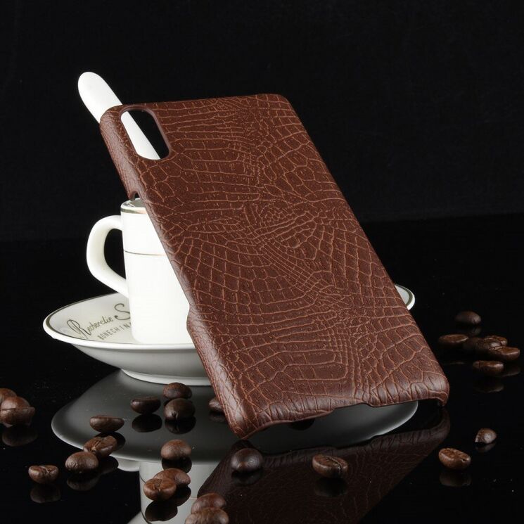 Защитный чехол Deexe Croco Style для Sony Xperia L3 - Brown: фото 3 из 4