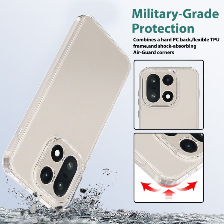 Захисний чохол Deexe Crystal Hybrid для OnePlus 15 - Clear: фото 4 з 6