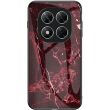 Захисний чохол Deexe Gradient Pattern для Xiaomi Redmi Note 14 Pro 5G / Poco X7 - Blood Red Marble (373512A)