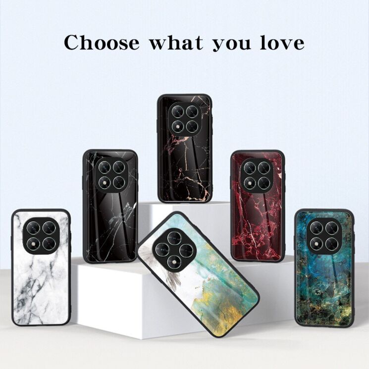 Захисний чохол Deexe Gradient Pattern для Xiaomi Redmi Note 14 Pro 5G / Poco X7 - Blood Red Marble: фото 8 з 8