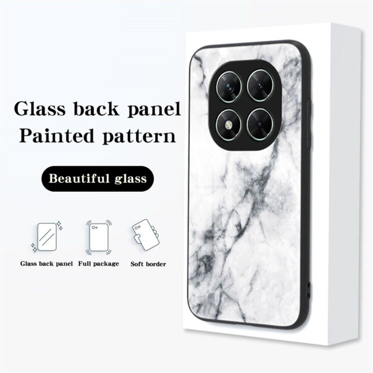 Захисний чохол Deexe Gradient Pattern для Xiaomi Redmi Note 14 Pro 5G / Poco X7 - Blood Red Marble: фото 5 з 8