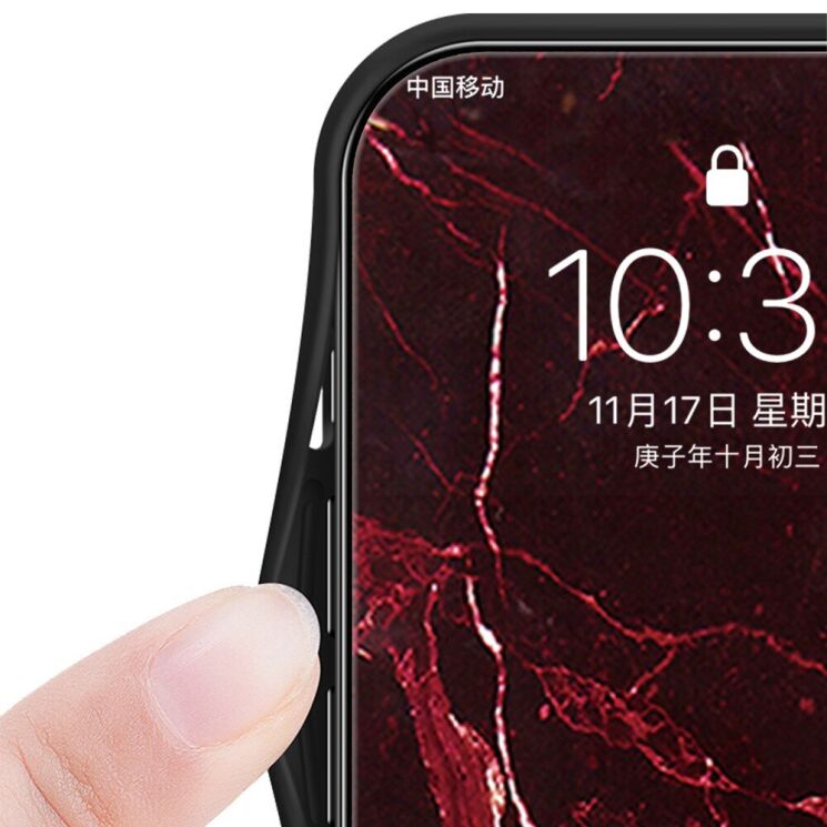 Захисний чохол Deexe Gradient Pattern для Xiaomi Redmi Note 14 Pro 5G / Poco X7 - Blood Red Marble: фото 3 з 8