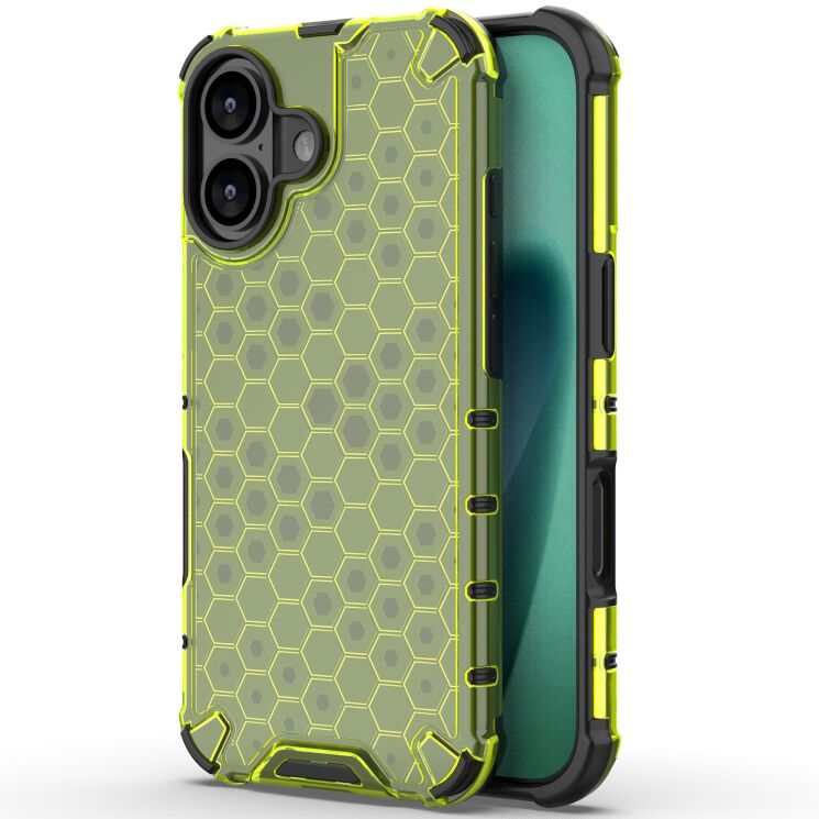 Захисний чохол Deexe Honeycomb Series для Apple iPhone 17 - Green: фото 1 з 6