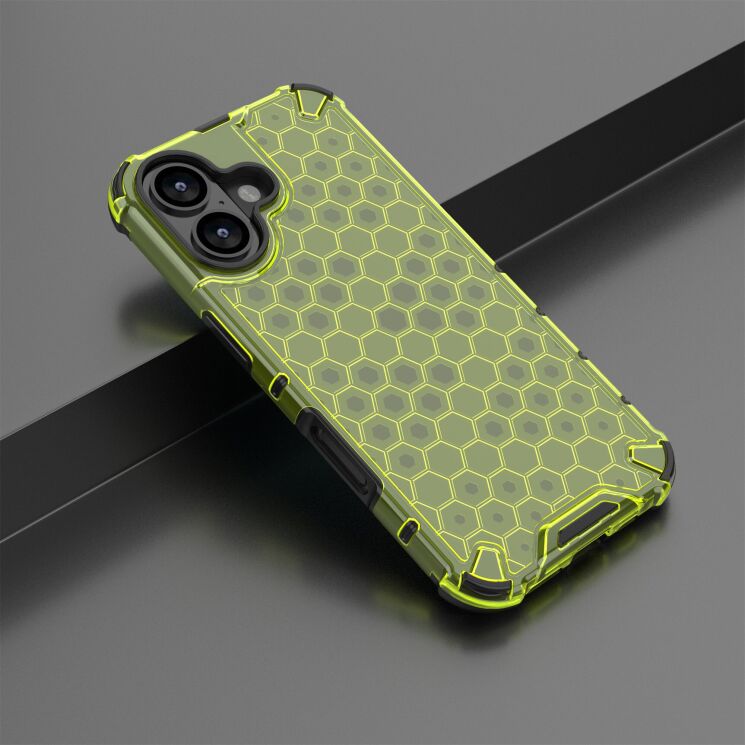 Захисний чохол Deexe Honeycomb Series для Apple iPhone 17 - Green: фото 3 з 6