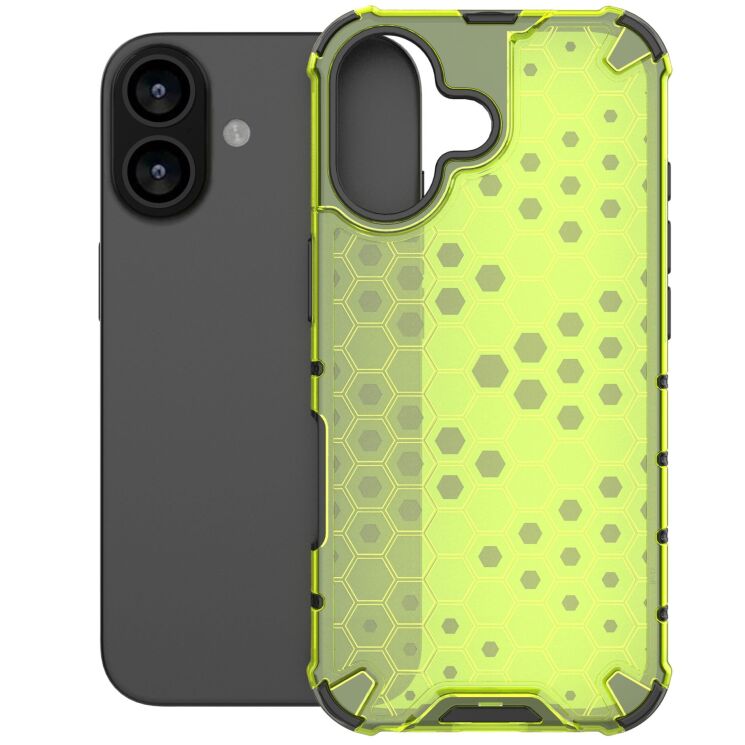 Захисний чохол Deexe Honeycomb Series для Apple iPhone 17 - Green: фото 2 з 6