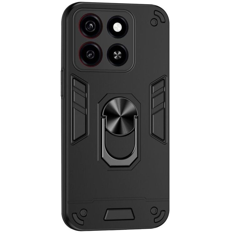 Защитный чехол Deexe Hybrid Shell для ZTE Blade A35 / Blade A55 - Black: фото 1 из 7