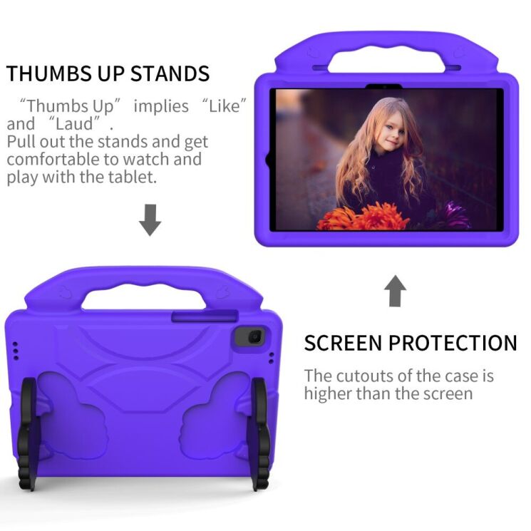 Захисний чохол Deexe Kids Stand для Samsung Galaxy Tab A8 10.5 (X200/205) - Rose: фото 4 з 6