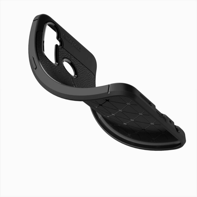 Защитный чехол Deexe Leather Cover для Realme 5 Pro / Realme Q - Black: фото 11 из 11
