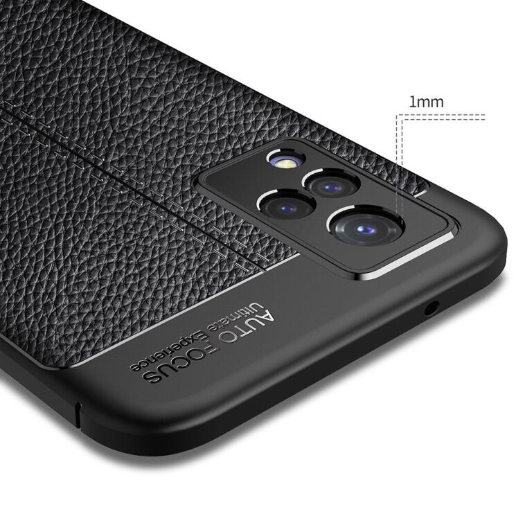 Защитный чехол Deexe Leather Cover для VIVO V21 - Blue: фото 4 из 9
