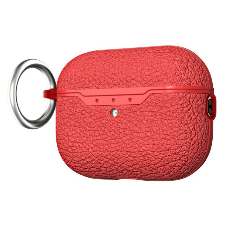Защитный чехол Deexe Leather Cover (FH) для Apple AirPods Pro 2 - Red: фото 1 из 8