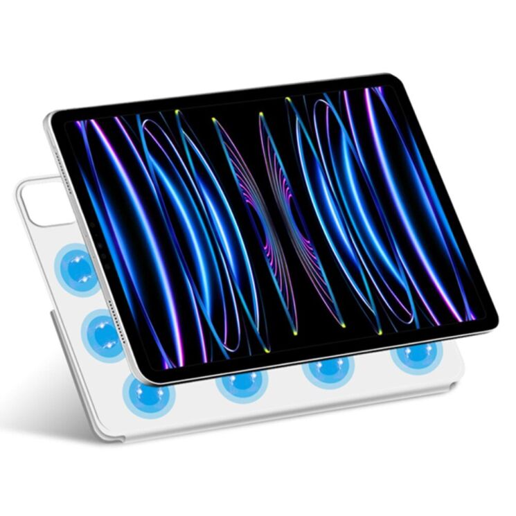 Защитный чехол Deexe Magnetic Case для Apple iPad Pro 11 (2024) - White: фото 2 из 7