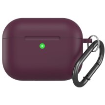 Защитный чехол Deexe Matte Case (FH) для AirPods Pro 3 - Wine Red: фото 1 из 4