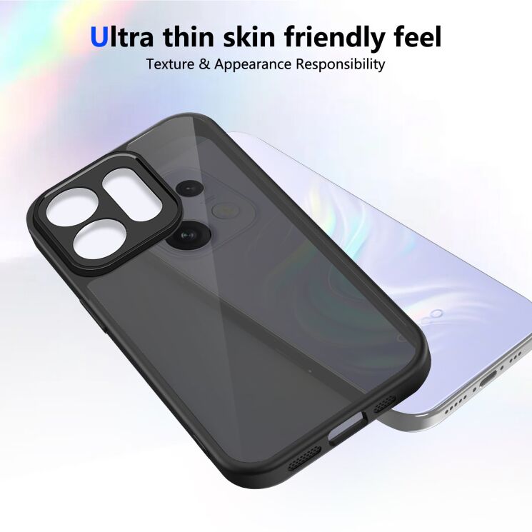 Захисний чохол Deexe Matte Skin для OPPO Reno 16 / 16 Pro - Transparent Black: фото 3 з 8