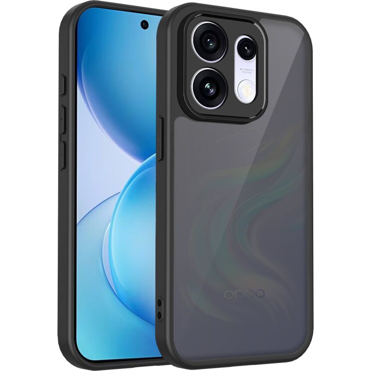 Захисний чохол Deexe Matte Skin для OPPO Reno 16 / 16 Pro - Transparent Black: фото 1 з 8
