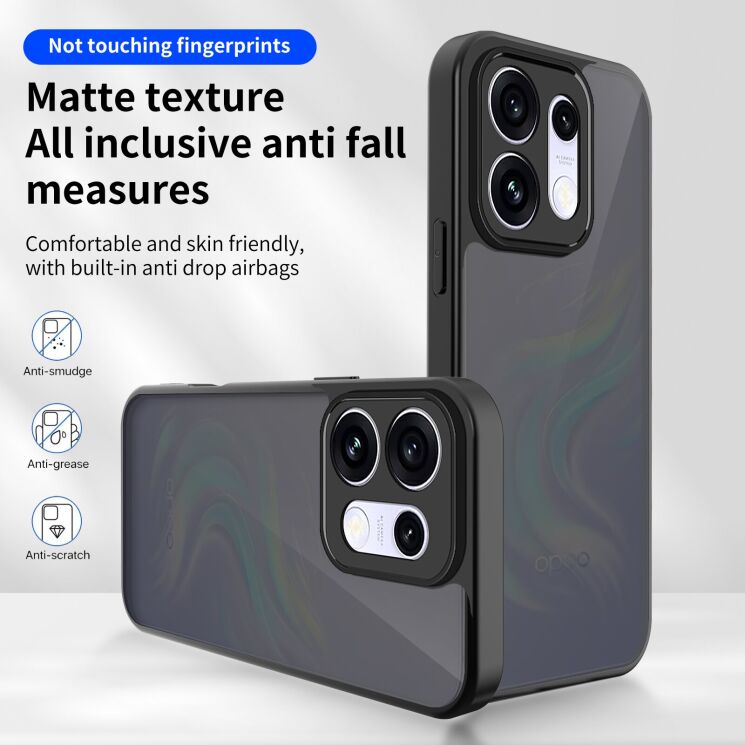 Захисний чохол Deexe Matte Skin для OPPO Reno 16 / 16 Pro - Transparent Black: фото 4 з 8