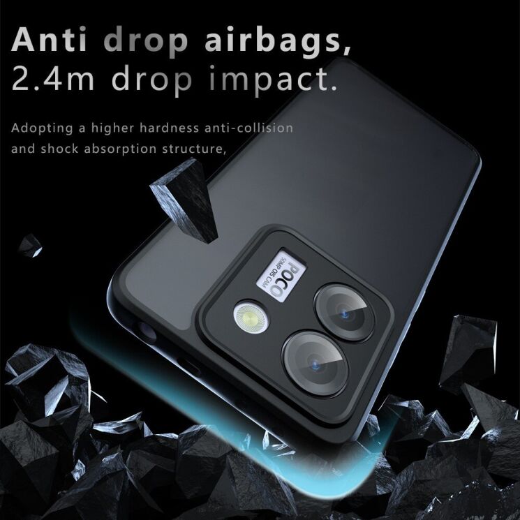Защитный чехол Deexe Matte Skin для Xiaomi Poco M7 Pro - Black: фото 4 из 11