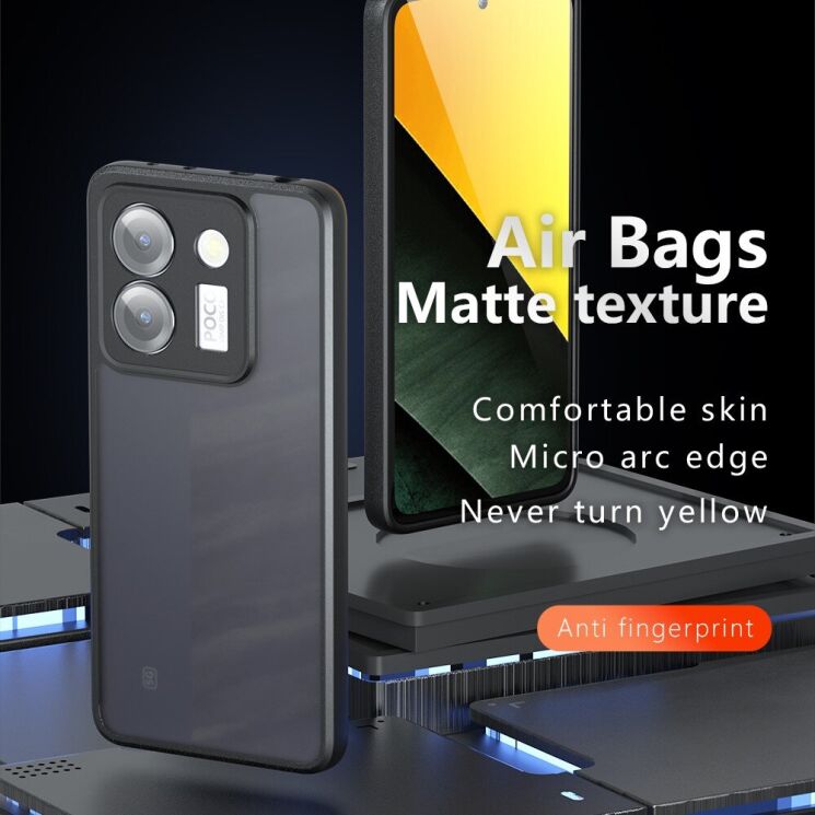 Защитный чехол Deexe Matte Skin для Xiaomi Poco M7 Pro - Black: фото 2 из 11