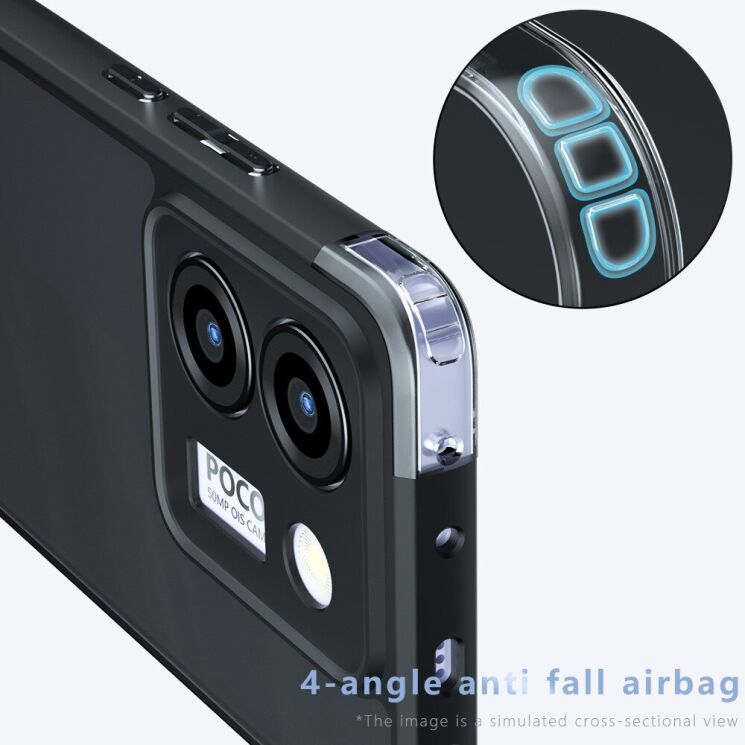 Защитный чехол Deexe Matte Skin для Xiaomi Poco M7 Pro - Black: фото 6 из 11