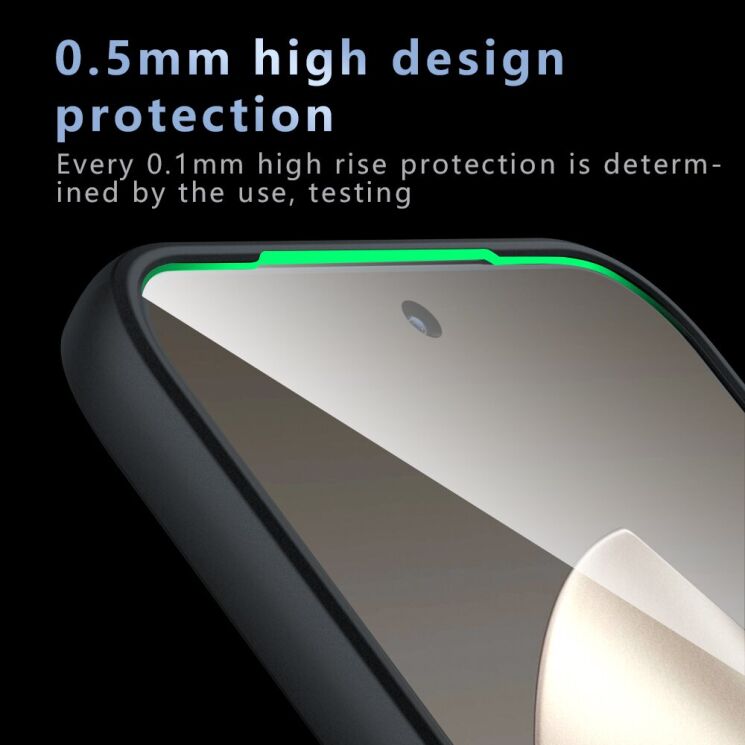Захисний чохол Deexe Matte Skin Kickstand with MagSafe для OnePlus 15T - Transparent Black: фото 6 з 10
