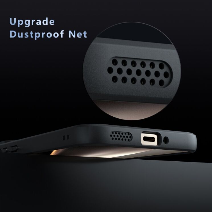 Захисний чохол Deexe Matte Skin Kickstand with MagSafe для OnePlus 15T - Transparent Black: фото 5 з 10