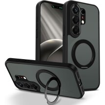 Защитный чехол Deexe Matte Skin Kickstand with MagSafe для TECNO Camon 50 - Black: фото 1 из 8