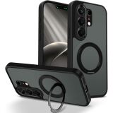 Захисний чохол Deexe Matte Skin Kickstand with MagSafe для TECNO Camon 50 - Black: фото 1 з 8