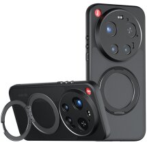 Защитный чехол Deexe Matte Skin Kickstand with MagSafe для Xiaomi 17 Ultra - Black: фото 1 из 13