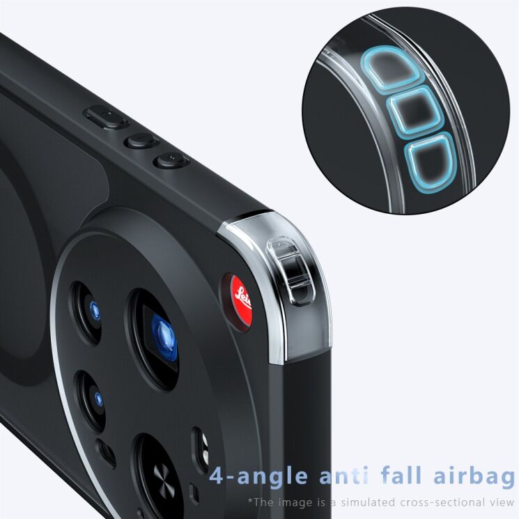 Защитный чехол Deexe Matte Skin Kickstand with MagSafe для Xiaomi 17 Ultra - Black: фото 7 из 13