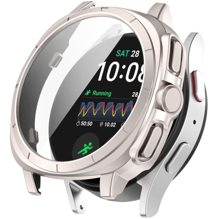 Защитный чехол Deexe Protective Frame для Samsung Galaxy Watch 7 (40mm) - Starlight: фото 1 из 7