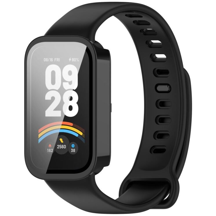 Защитный чехол Deexe Protective Frame для Xiaomi Mi Smart Band 9 Active / Redmi Band 3 - Black: фото 5 из 7