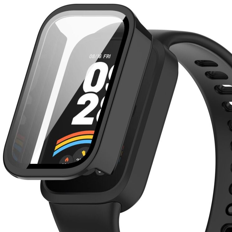 Защитный чехол Deexe Protective Frame для Xiaomi Mi Smart Band 9 Active / Redmi Band 3 - Black: фото 1 из 7