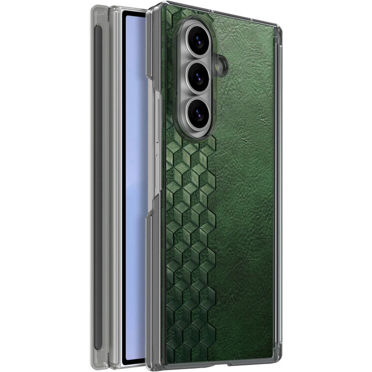 Защитный чехол Deexe Rhombus Case для Samsung Galaxy Fold 8 Ultra - Green (424082G) Защитный чехол Deexe Rhombus Case для Samsung Galaxy Fold 8 Ultra - Green: фото 4 из 12