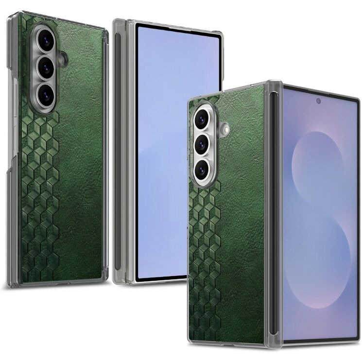 Защитный чехол Deexe Rhombus Case для Samsung Galaxy Fold 8 Ultra - Green (424082G) Защитный чехол Deexe Rhombus Case для Samsung Galaxy Fold 8 Ultra - Green: фото 7 из 12