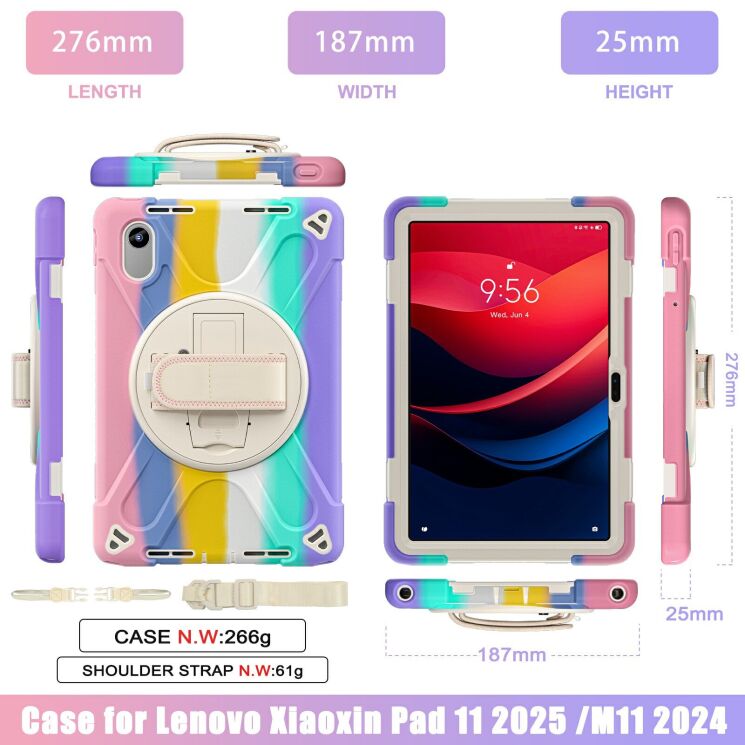 Захисний чохол Deexe Rotation Hybrid для Lenovo Tab M11 (TB330) / Tab K11 Gen 2 / Idea Tab (TB336) / Xiaoxin Pad 2024 - Navy Blue: фото 12 з 12