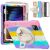 Защитный чехол Deexe Rotation Hybrid для Xiaomi Pad 7 / 7 Pro - Colorful Pink: фото 1 из 15