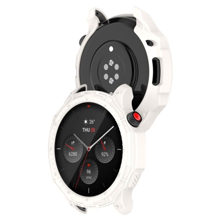 Защитный чехол Deexe Rugged Frame для Xiaomi Amazfit GTR 4 - Ivory White: фото 7 из 8