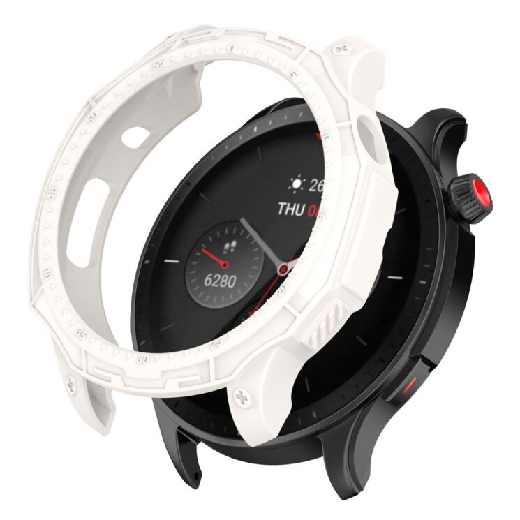 Защитный чехол Deexe Rugged Frame для Xiaomi Amazfit GTR 4 - Ivory White: фото 1 из 8